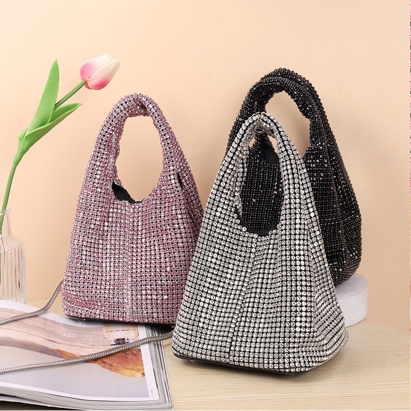 Chic Tweed Mini Shoulder Cross Body Portable Chain Gas Evening Bag – Elegant Everyday Style For Women's
