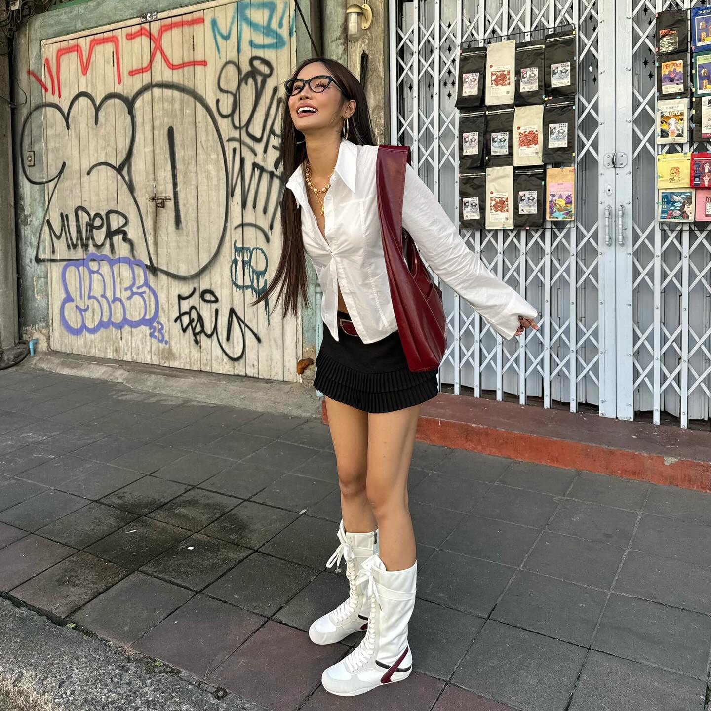 Commuter Professional Waist-controlled Lace-up Shirt Hot Girl Street