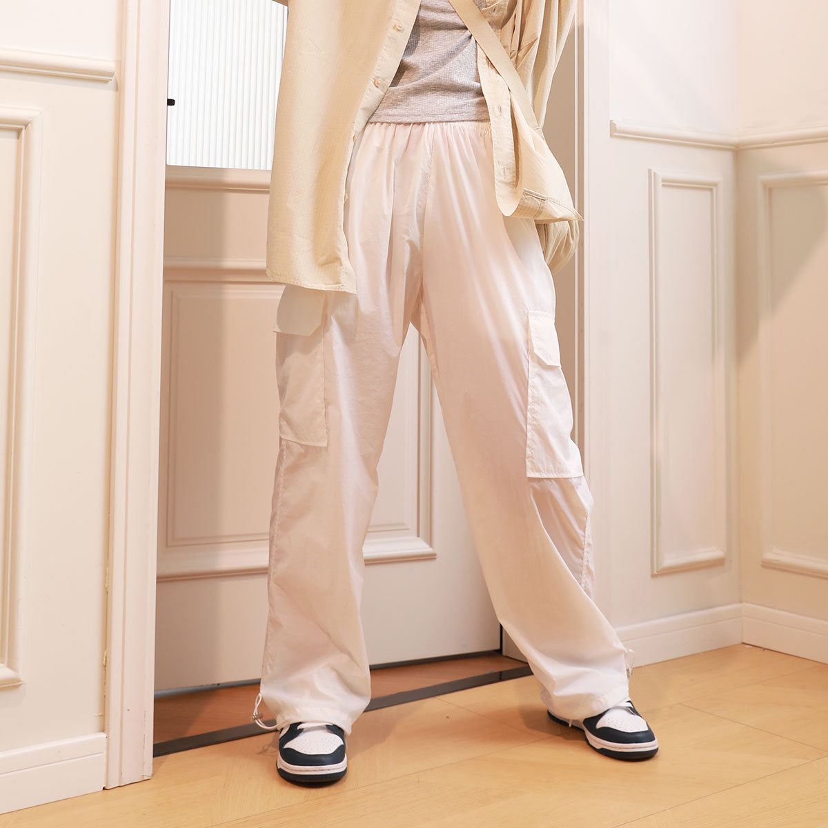 Everyday Easy Cargo Pants Ankle Banded Working Pants Loose All-match Wide Leg Pants