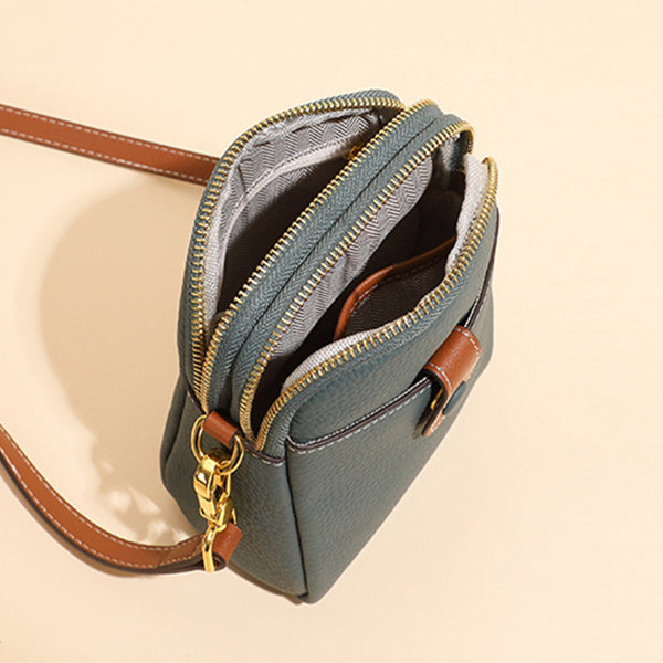 Mini Crossbody Bag – Sleek, Stylish & Surprisingly Spacious Lychee Pattern Mobile Phone Bag Small High Quality Leather Crossbody Bags For Women Wallet