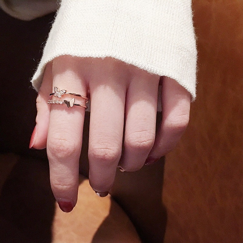 Woven Twist Net Celebrity Ring Women