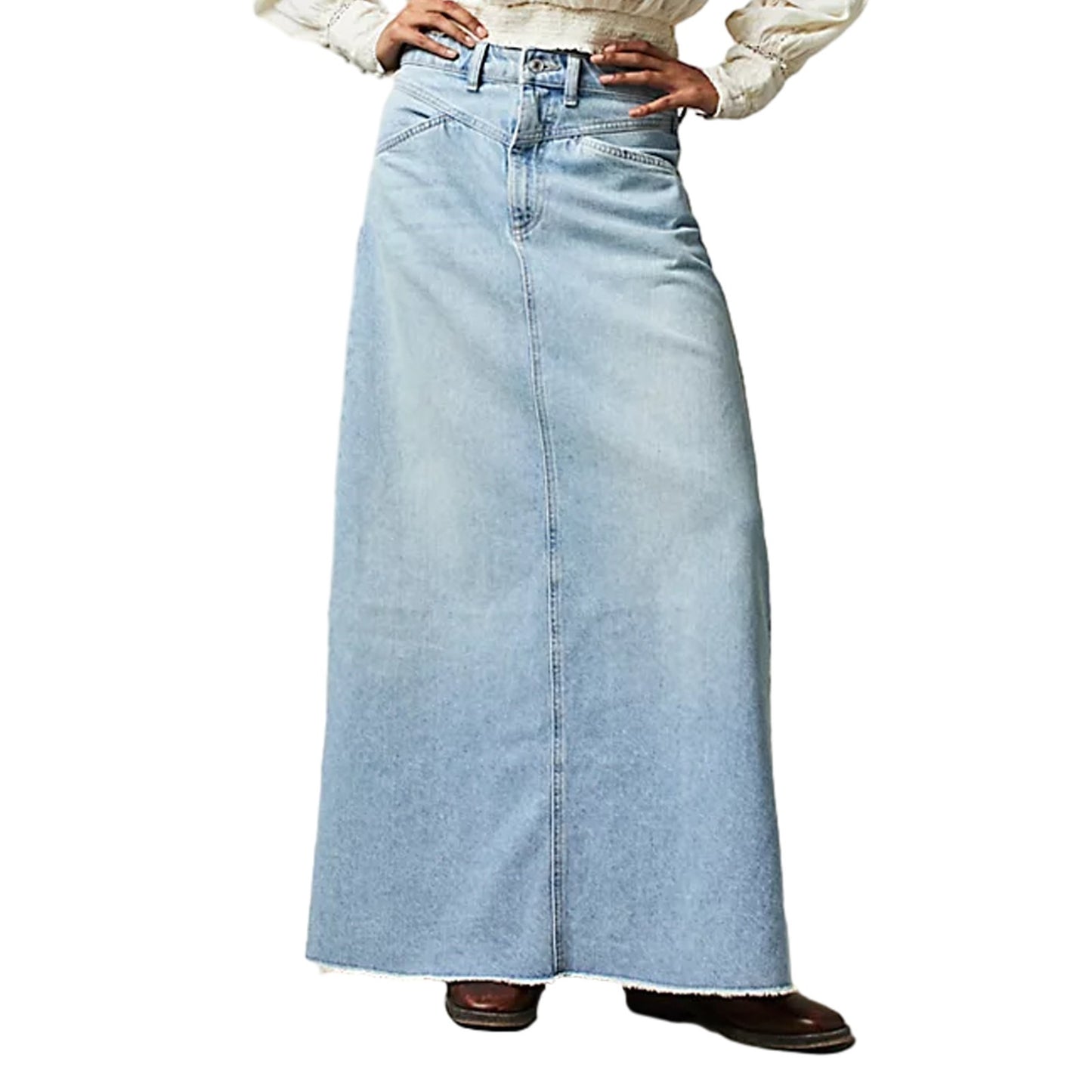 Loose Straight Casual Denim Skirt Women's
