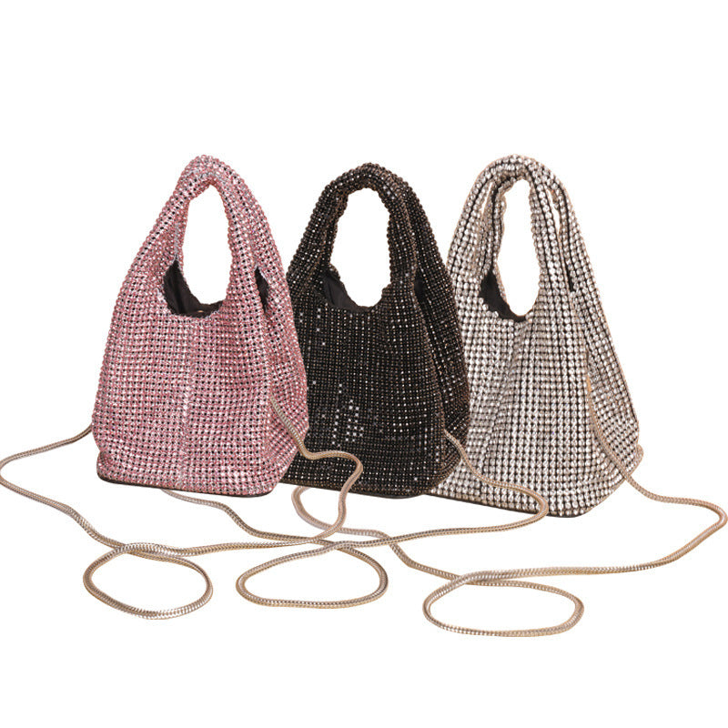 Chic Tweed Mini Shoulder Cross Body Portable Chain Gas Evening Bag – Elegant Everyday Style For Women's