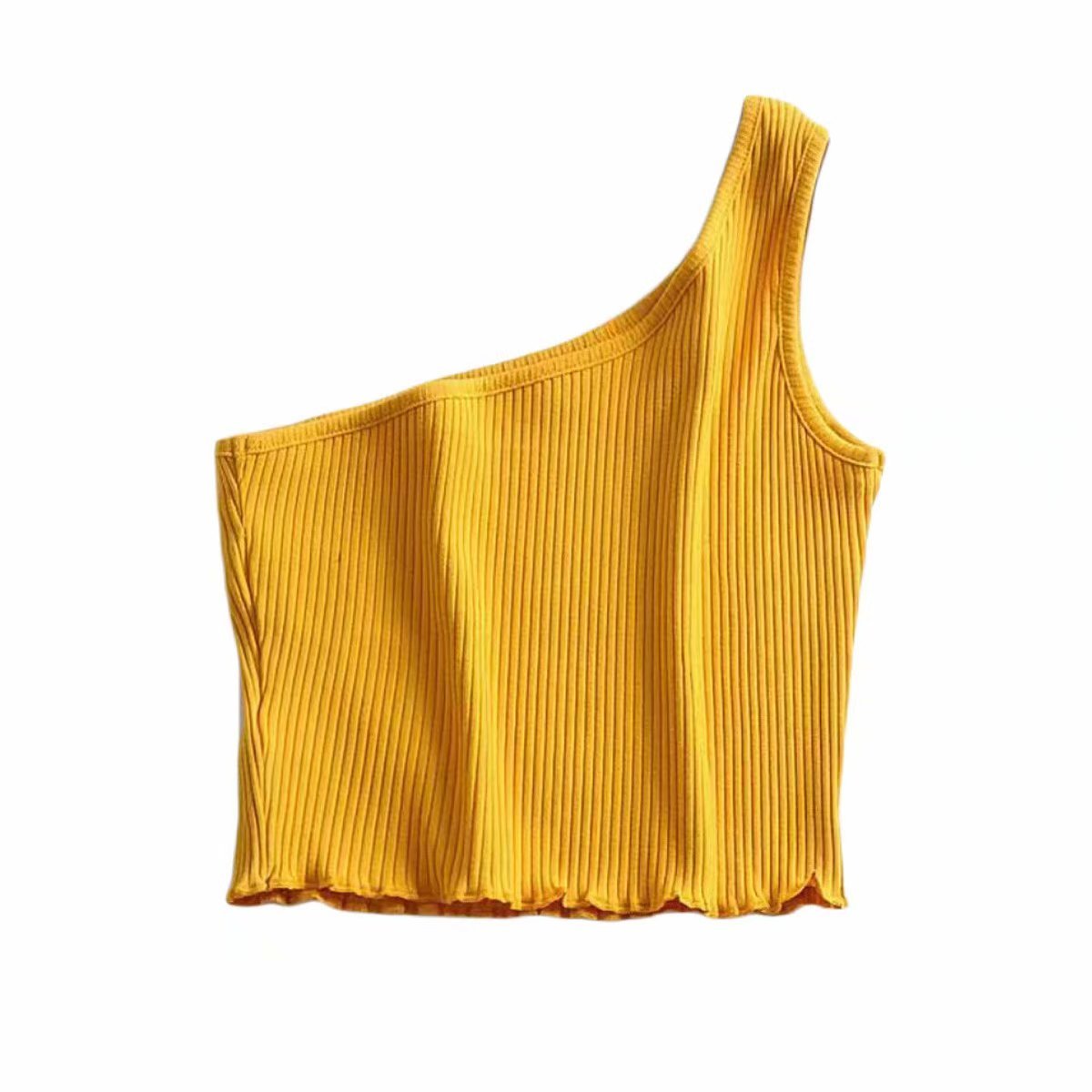 Women's tight-fitting vest with one-shoulder sling