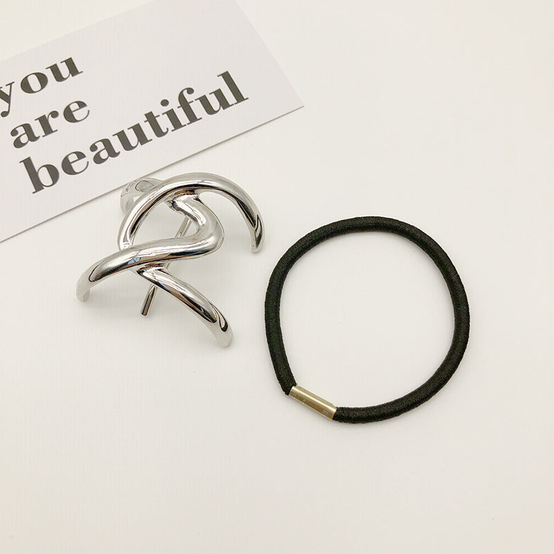 Modern Geometric Hair Clip / Hair Tie Set Ponytail Hair Hook Alloy Simple Stylish Hair Accessories