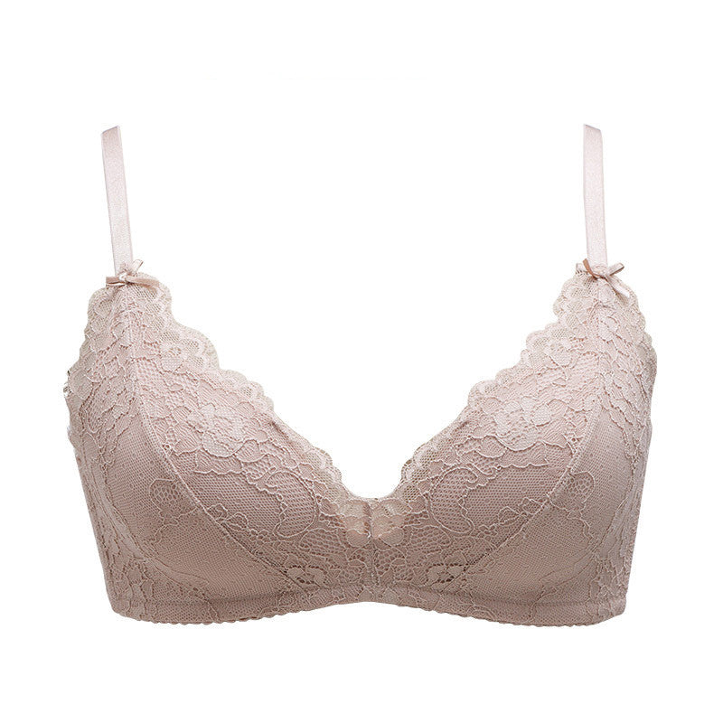 Seamless Wireless Lace Comfort Bra Corel Lace Thin Bra Without Steel Ring Bra