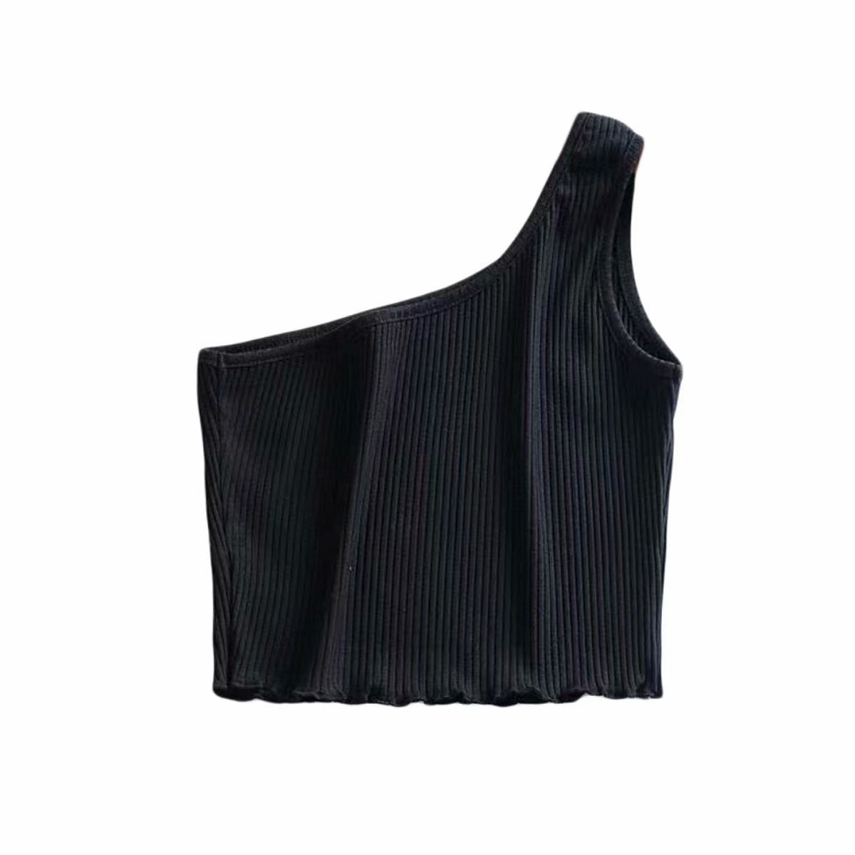 Women's tight-fitting vest with one-shoulder sling