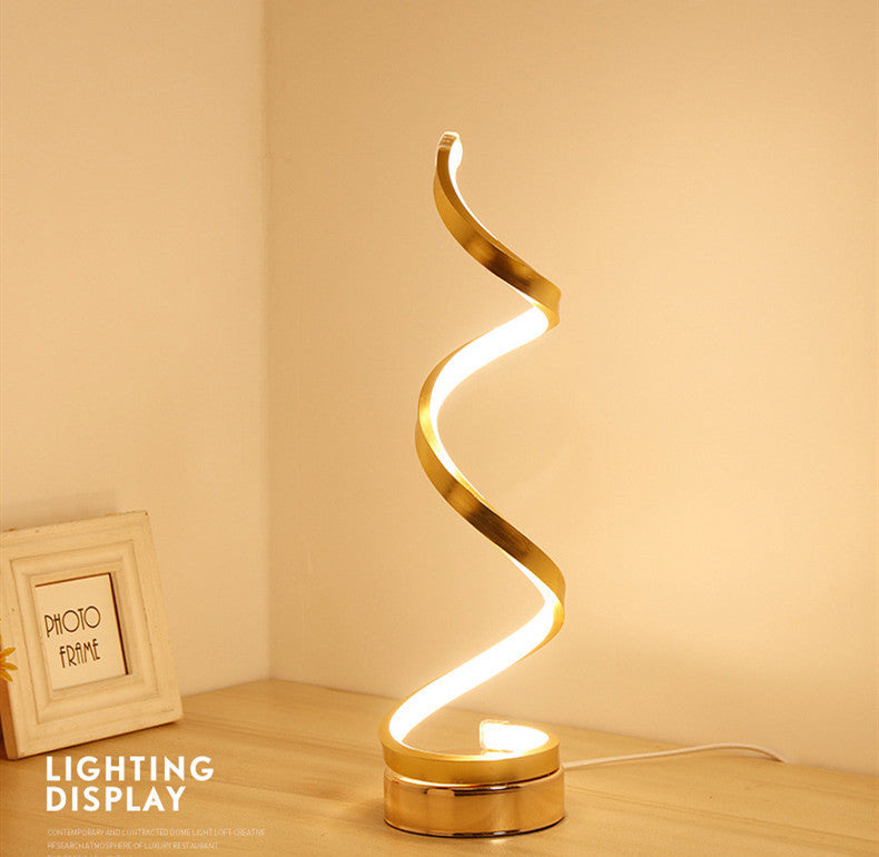 Modern Spiral LED Table Lamp, Dimmable Desk Light with Unique Design Table lamp
