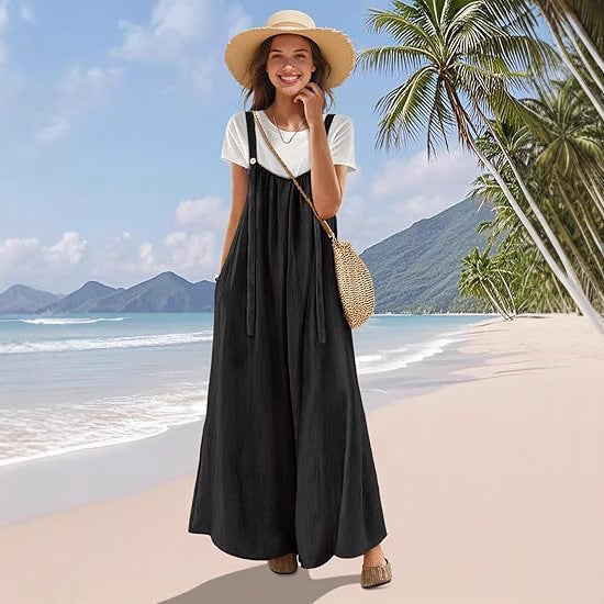 Design Sense Artistic Lazy Suspender Pants For Women