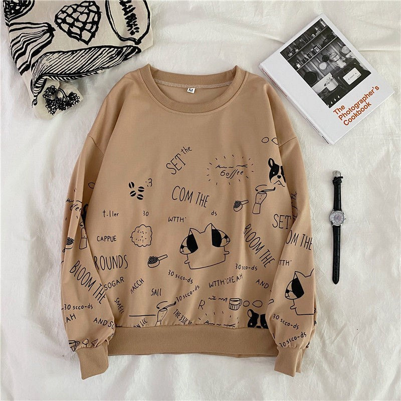 Korean Style Loose Top For Casual Sports Students