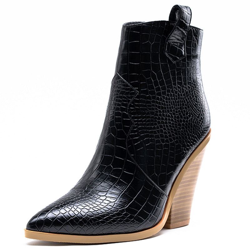 Trendy Western Style Ankle Boots for Women | Animal Print & Metallic Finishes