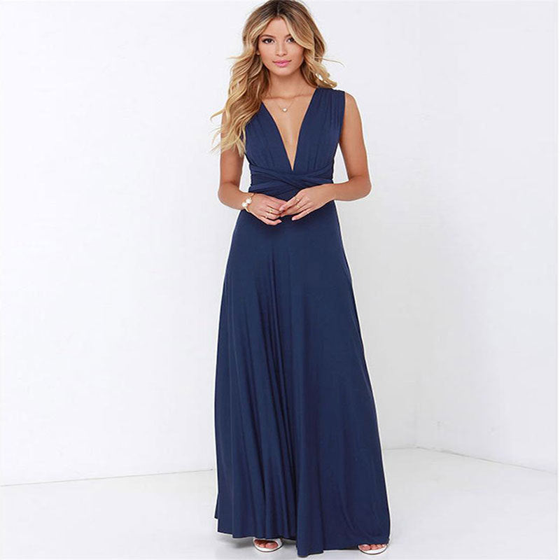 Sexy Long Party Dress Club Floor-Length Summer Backless Bandage Maxi Dress Multiway Bridesmaids Boho Women's