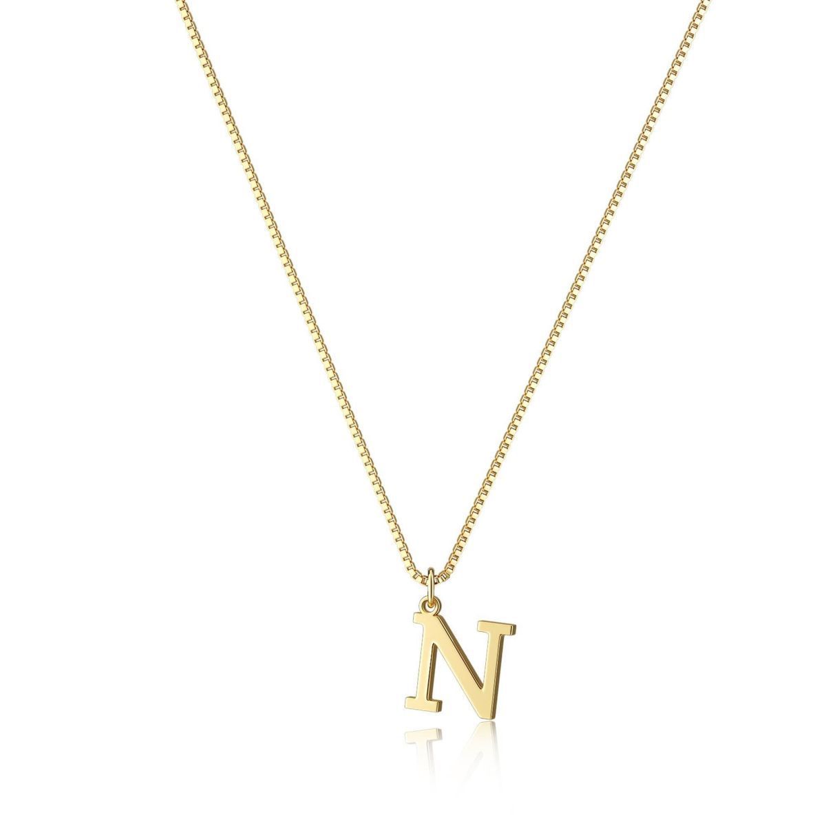 Elegant Gold Finish Monogram Necklace | Perfect Personalized Gift Copper-plated Gold Fashion Exquisite Personality All-matching