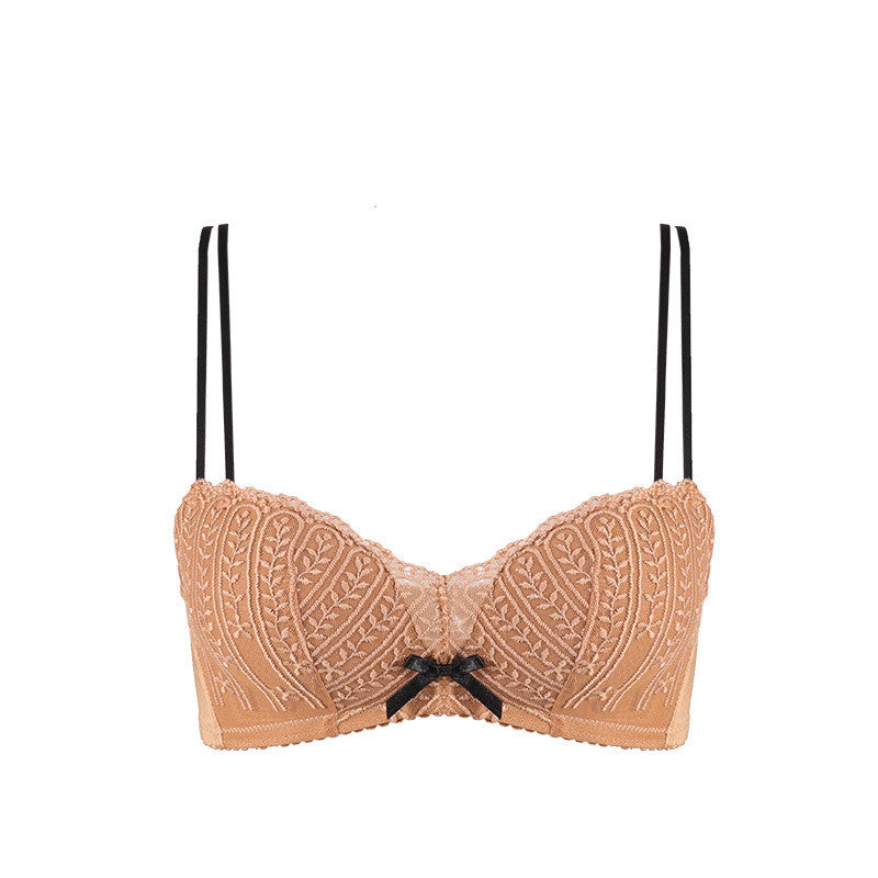 Wire-Free Padded / Unpadded Comfort Bra New fashion Mori embroidery gather Bra