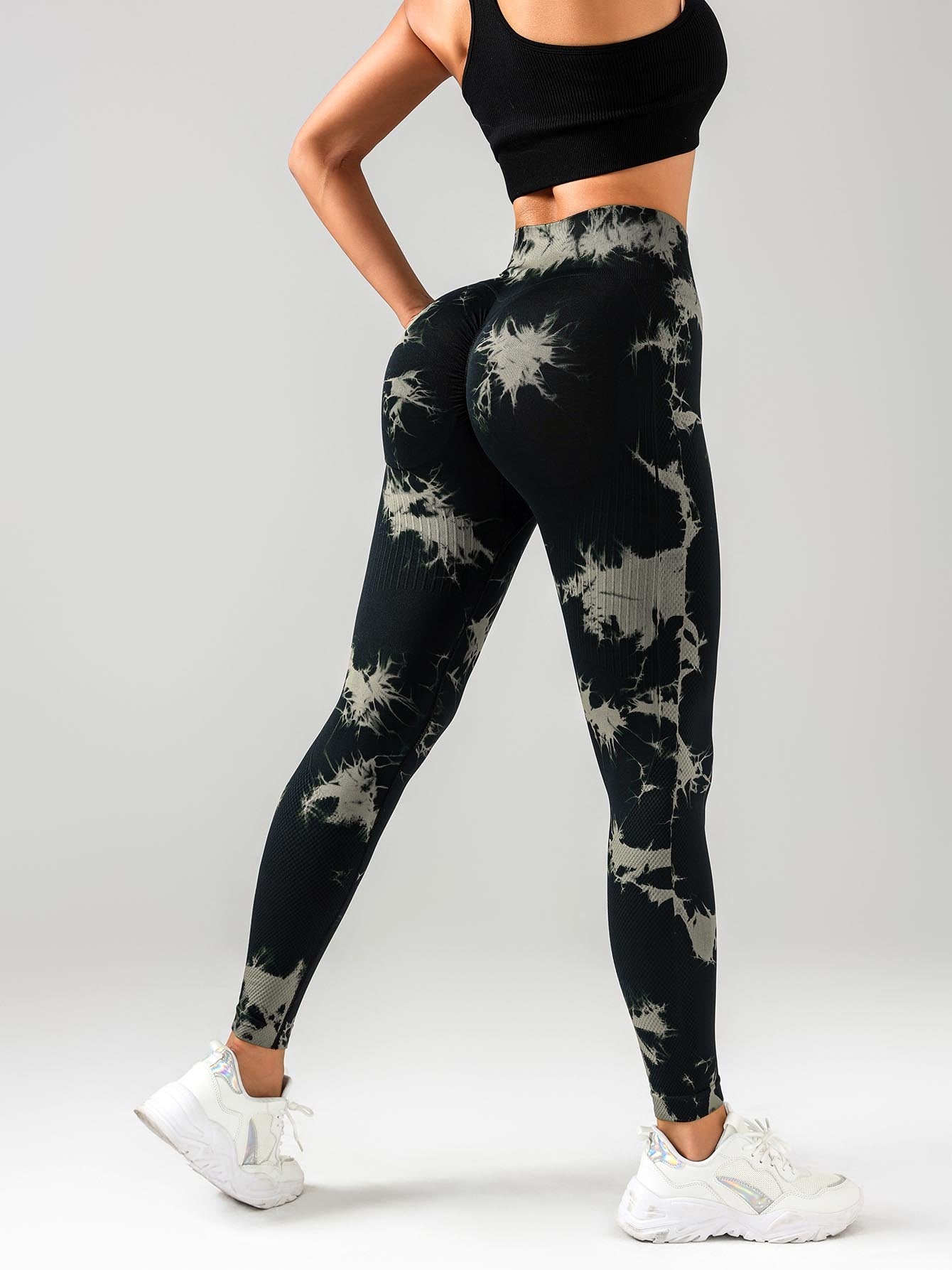 Tie-Dye Scrunch Leggings – Confidence Meets Comfort Tie Dye Workout Seamless Leggings For Women High Waist Gym Leggings Yoga Pants, Seamless Leggings For Women High Waist Yoga Pants, Scrunch Butt Lifting Elastic Tights