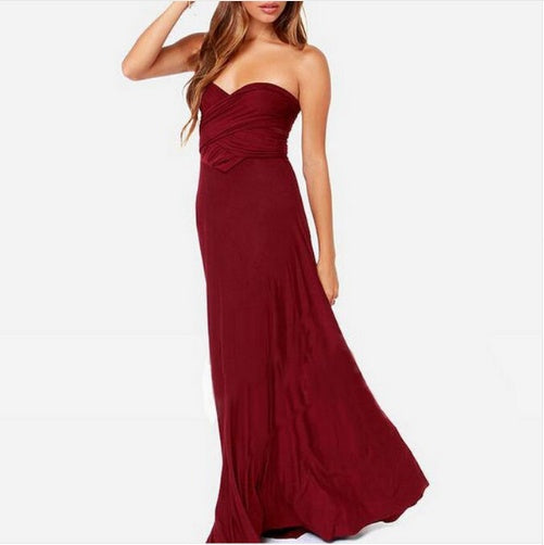 Sexy Long Party Dress Club Floor-Length Summer Backless Bandage Maxi Dress Multiway Bridesmaids Boho Women's