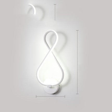 Rhythmic Wave LED Wall Light Minimalist Wall Accent Light Infinity Loop LED Wall Sconce