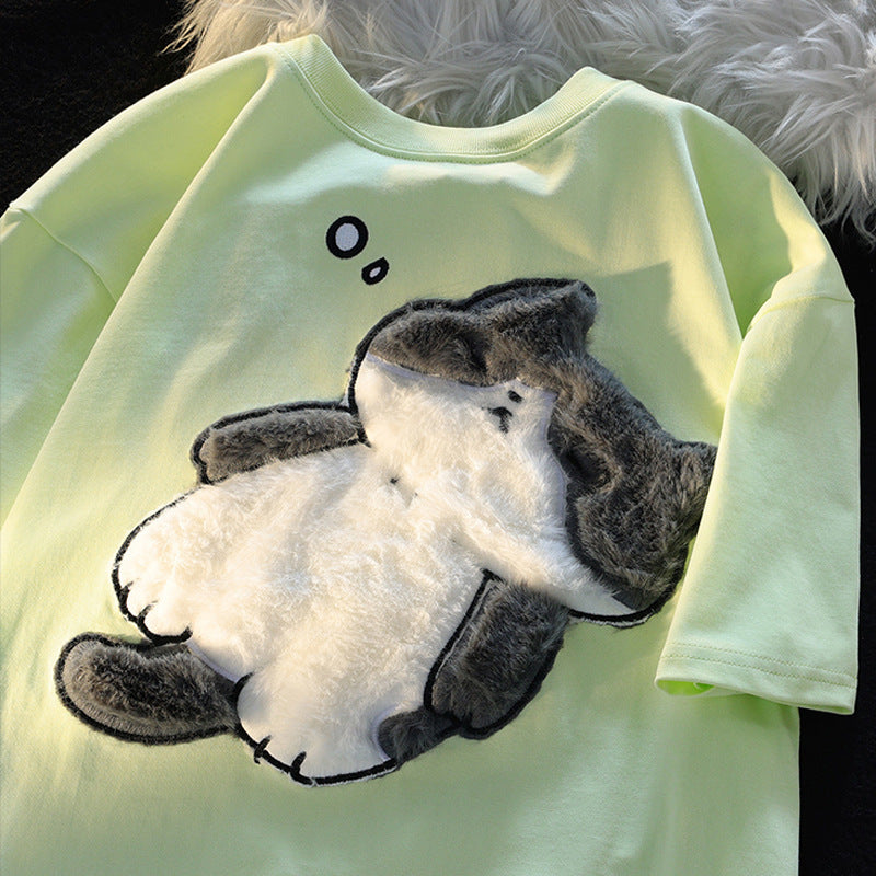 Fashion Simple Cute Women's Short T-shirt