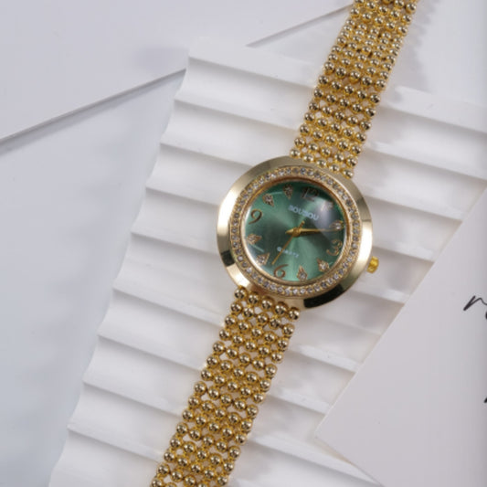 Steel Belt Quartz Sports Watch For Women's