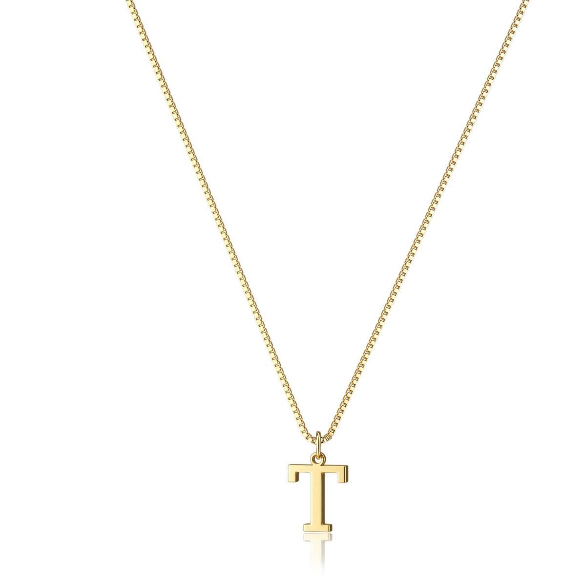 Elegant Gold Finish Monogram Necklace | Perfect Personalized Gift Copper-plated Gold Fashion Exquisite Personality All-matching