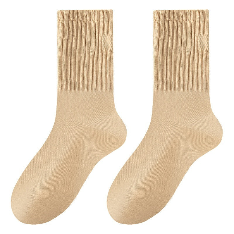 Autumn And Winter Cotton Socks Korean Style Girl Mid-calf Length