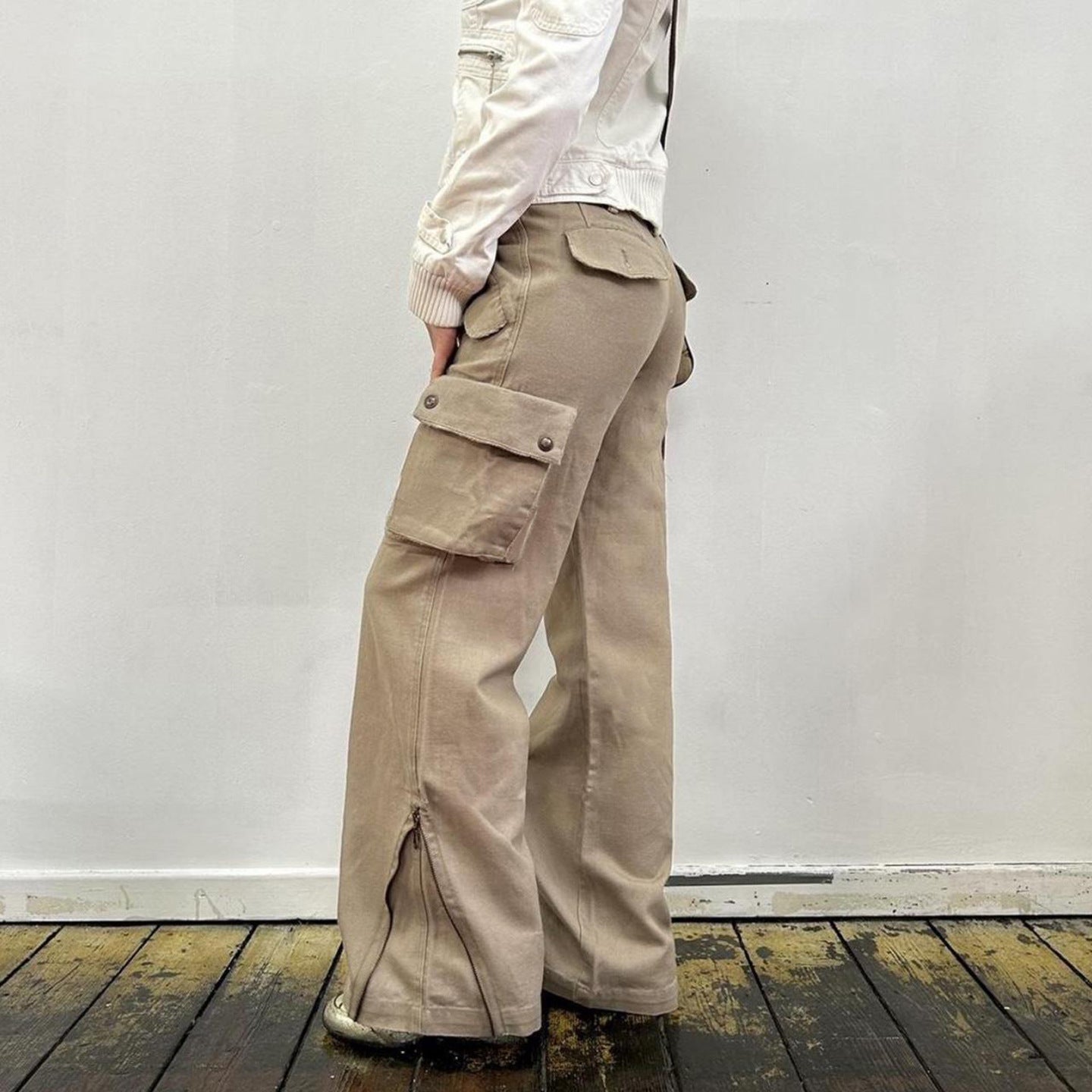 Fashion Street Casual American Worn Looking Washed-out Jeans