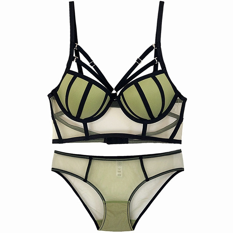 Sexy Deep V Lace Camisole Fashion Underwear For Women Bra Set