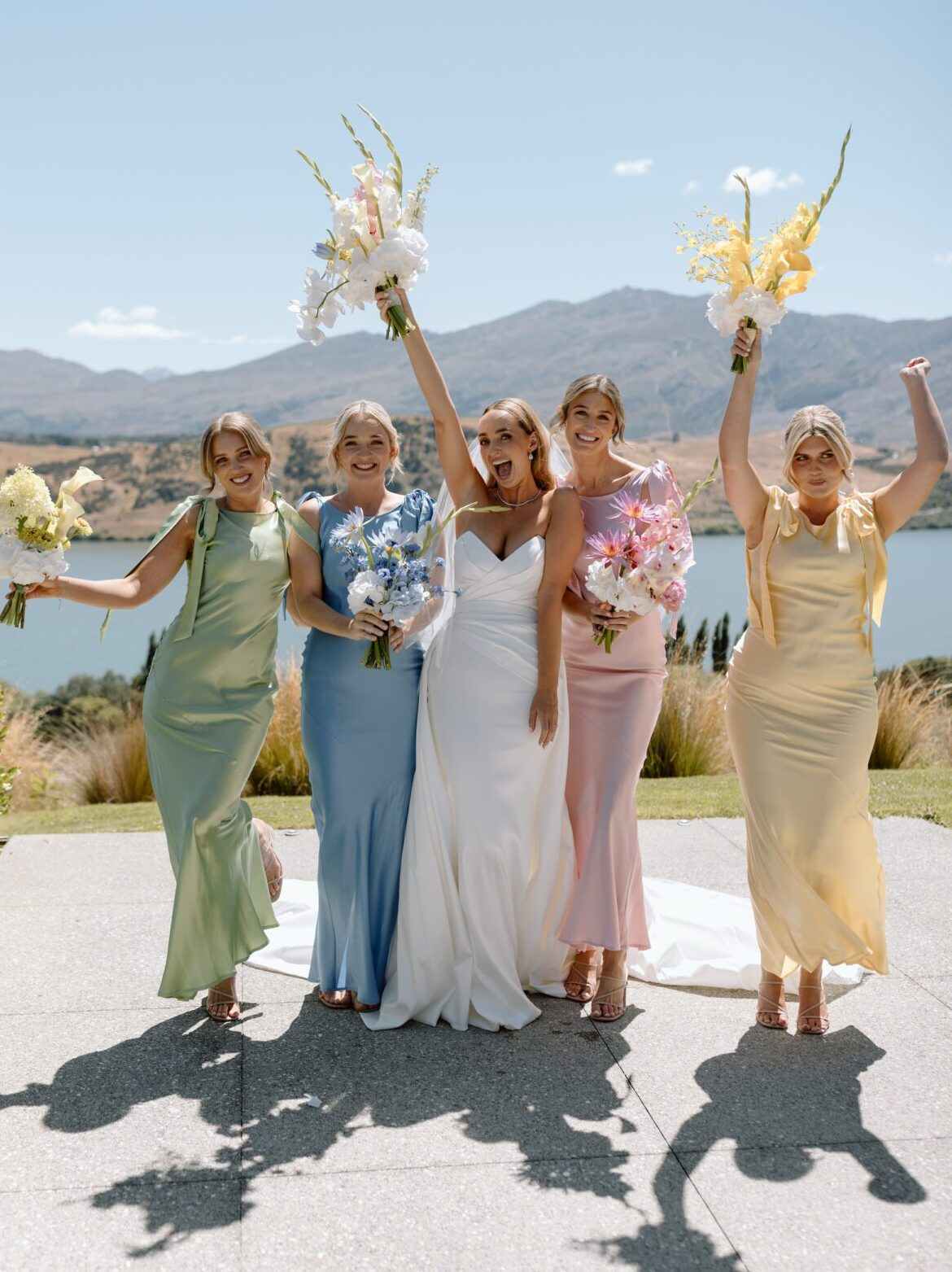 Elegant Bridesmaid Maxi Dresses with Various Necklines Fashion Plus Size Satin Bridesmaid Dress