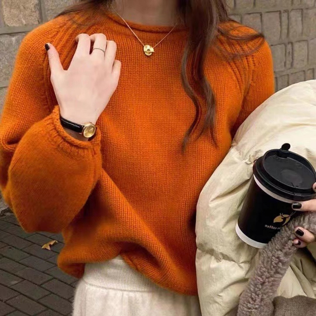 Cloud Knit™ Balloon Sleeve Pullover – Ultra Soft & Chic Comfort New Korean Style Gentle Pullover Top