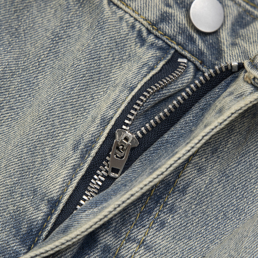 Distressed Patchwork Baggy Jeans – Vintage Y2K Grunge Denim Ripped Stitching Jeans For Men And Women