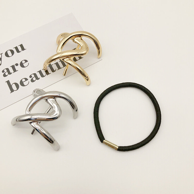 Modern Geometric Hair Clip / Hair Tie Set Ponytail Hair Hook Alloy Simple Stylish Hair Accessories