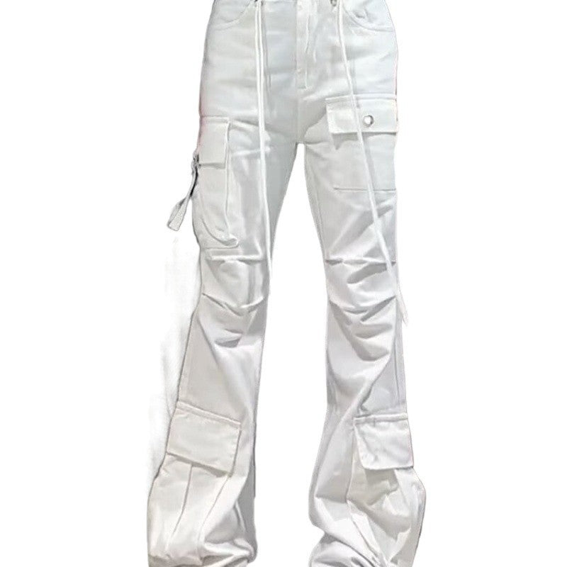 Bootcut Trousers Women's Spring And Autumn Versatile Pocket Flared Overalls