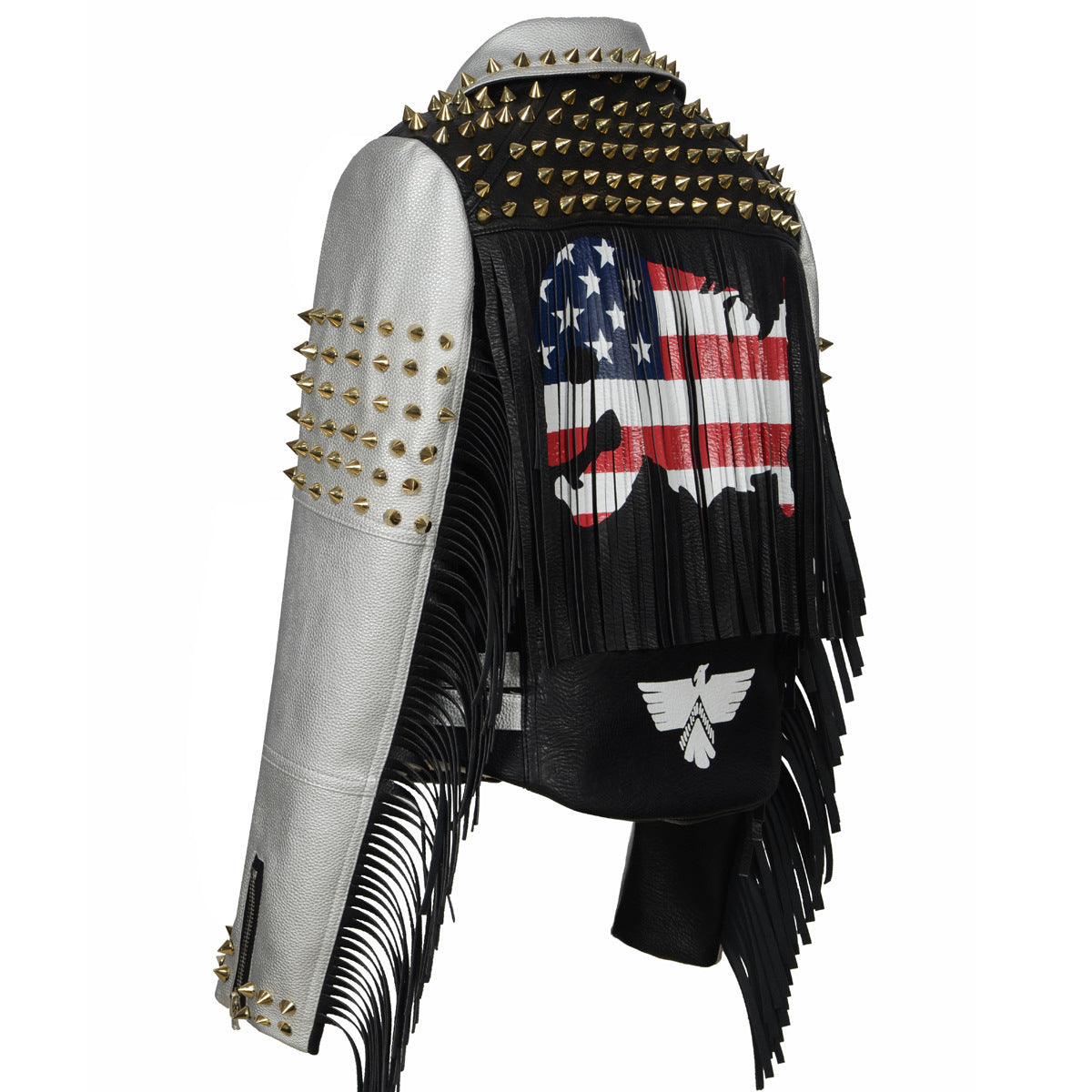Rock Graffiti leather Jacket for Women's