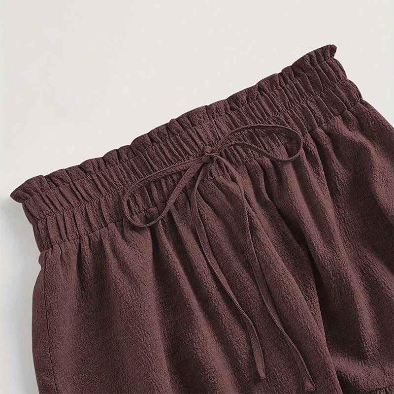 Solid Color High-Waist Knot Detail Flowy Pleated Midi Skirt - Elegant A-Line Skirt For Spring Summer
