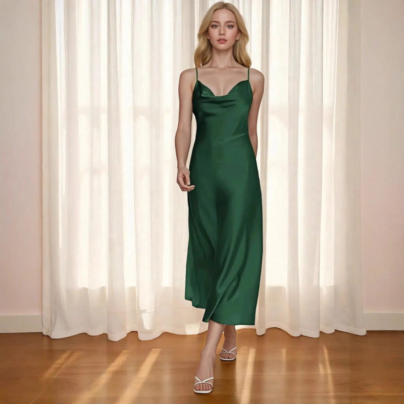 Elegant French Strap Dress One-piece Women