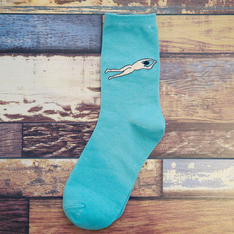 Cartoon Fashion Candy Color Socks For Women's