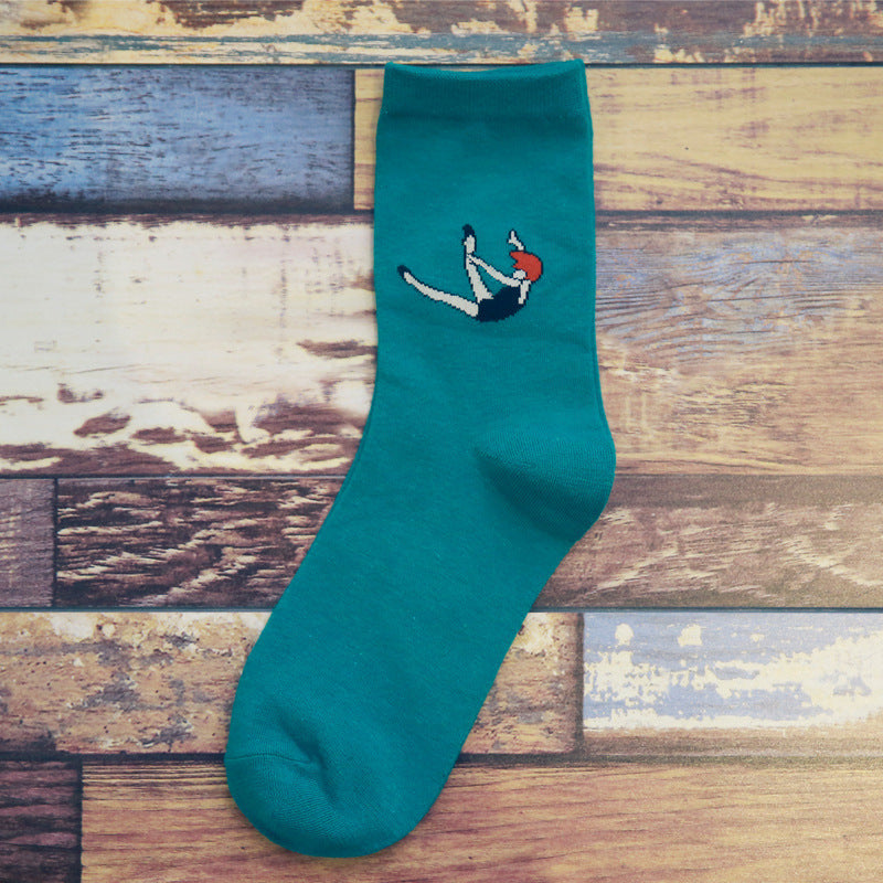 Cartoon Fashion Candy Color Socks For Women's
