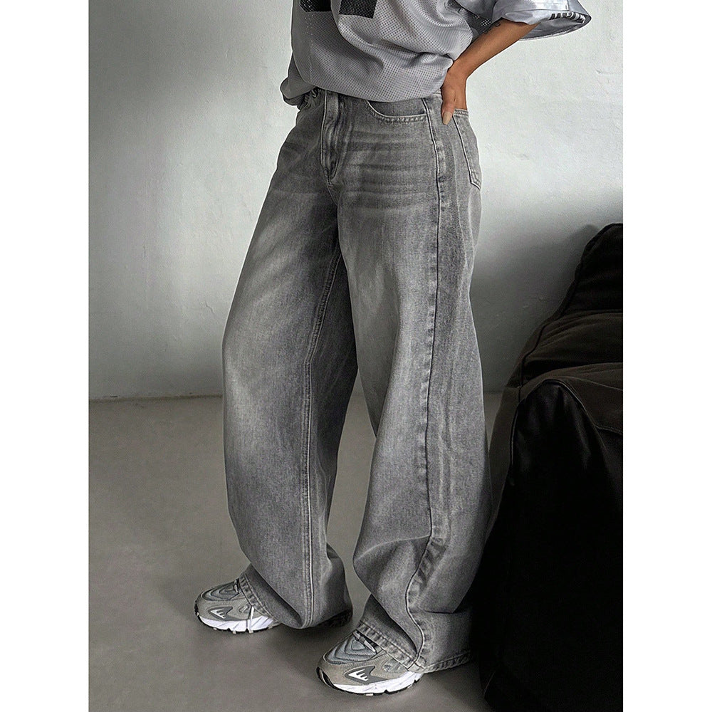 Loose Spring And Autumn Long High Waist Drooping Fashion Fashion Jeans