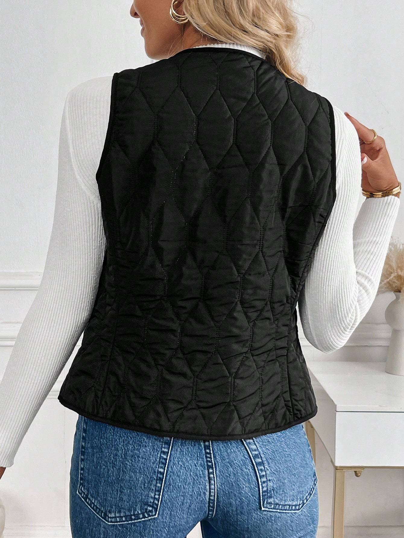 Plush Lining Padded Top Vest Winter Clothes Acket