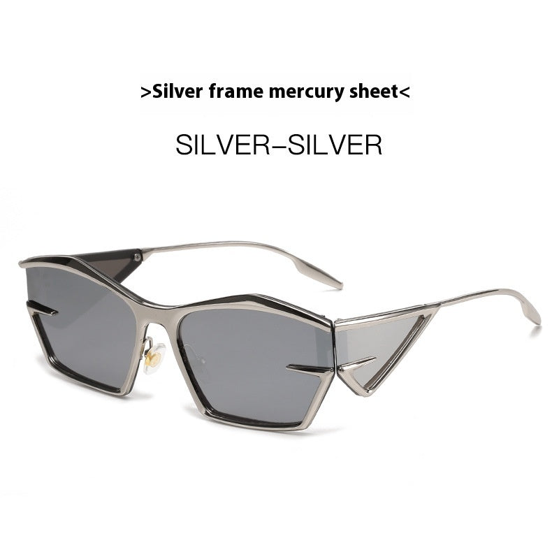 Futuristic Geometric Frame Sunglasses Future Technology Sunglasses Fashion Sunglasses