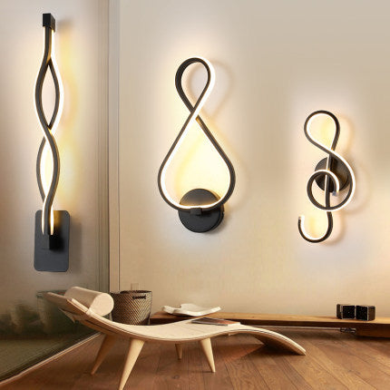 Rhythmic Wave LED Wall Light Minimalist Wall Accent Light Infinity Loop LED Wall Sconce