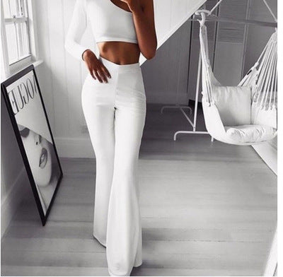 Slim big flared yoga pants wide-leg pants Sculpt Fit High-Waist Flare Pants – Bold Curves, Sleek Confidence