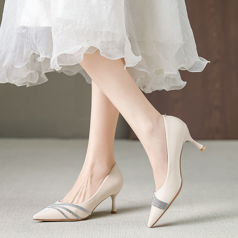 Chic Sparkly Embellished High Heels | Formal & Party Pumps Pointed Stiletto Heel Classy Shoes Women