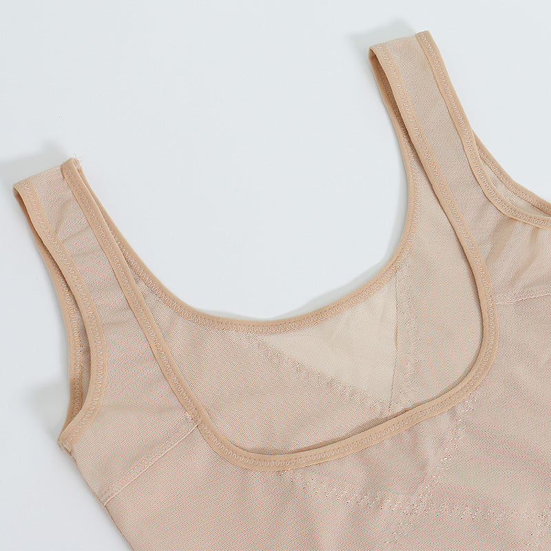 Seamless Ribbed Knit Scoop Neck Tank Top Postpartum Belly Bra and corset underwear