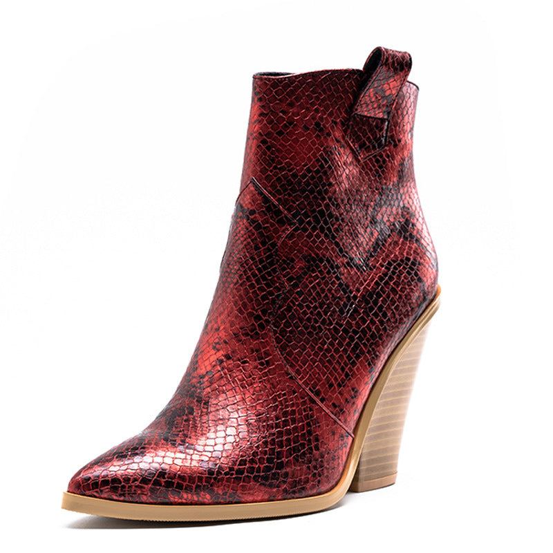 Trendy Western Style Ankle Boots for Women | Animal Print & Metallic Finishes