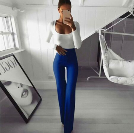 Slim big flared yoga pants wide-leg pants Sculpt Fit High-Waist Flare Pants – Bold Curves, Sleek Confidence