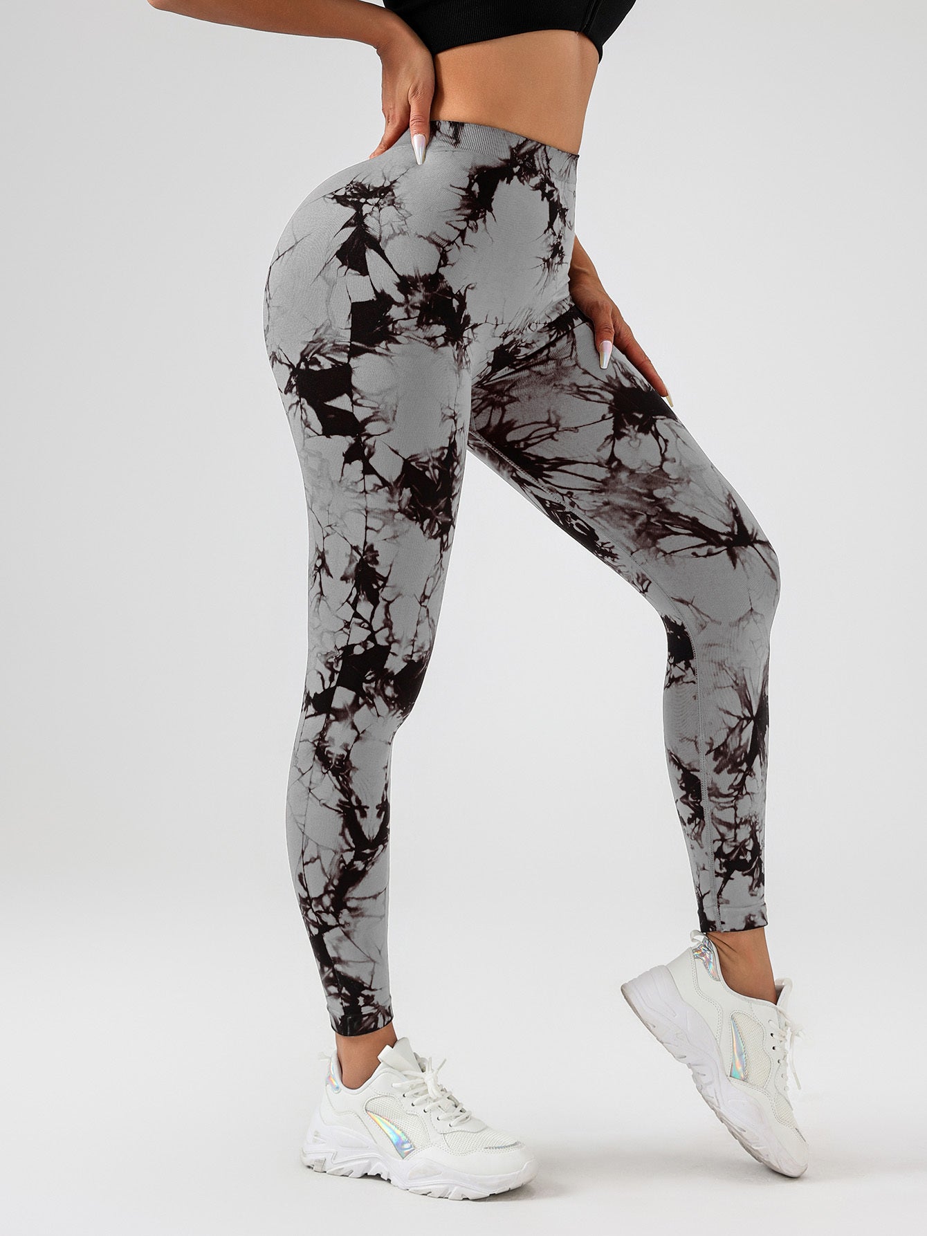 Tie-Dye Booty Boost Leggings (5-Pack) Dyed Yoga Pants With A Waistband At The Lower Back Active Yoga Pants