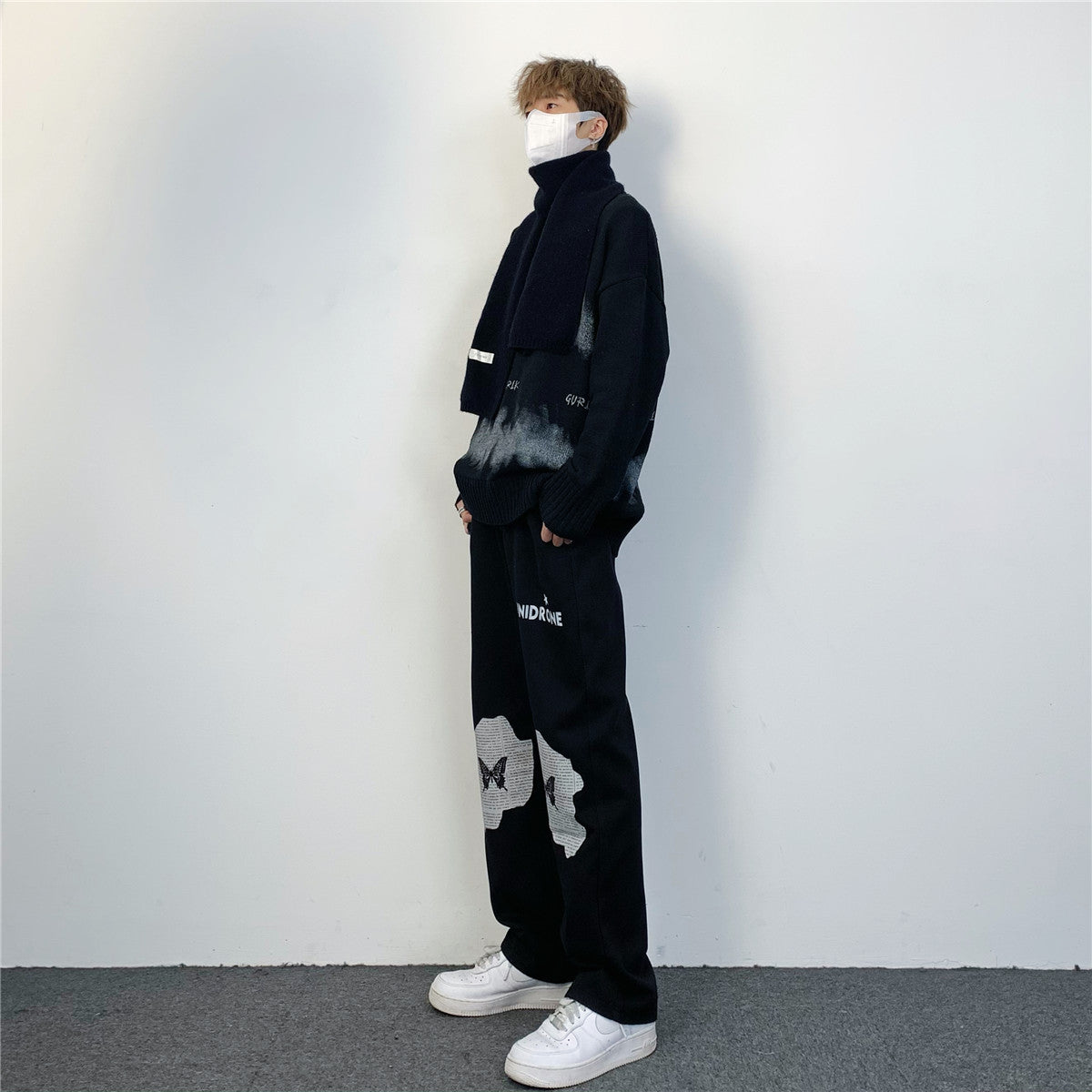 Unisex Streetwear Butterfly Patch Cargo Pants – Oversized Hip Hop Joggers Washed Straight Loose Casual Jeans For Men And Women