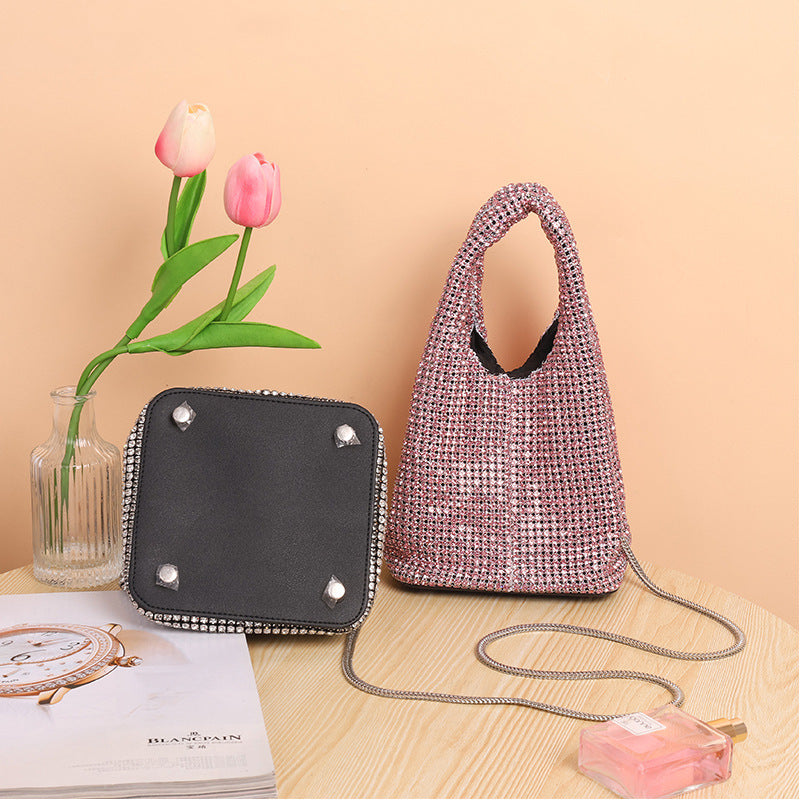 Chic Tweed Mini Shoulder Cross Body Portable Chain Gas Evening Bag – Elegant Everyday Style For Women's