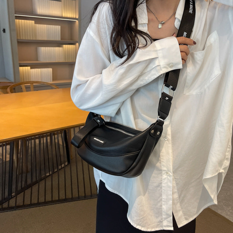 Two-Tone Urban Crescent Shoulder Bag – Street Style Essential Best-selling Crossbody Bags Versatile Dumpling Bag